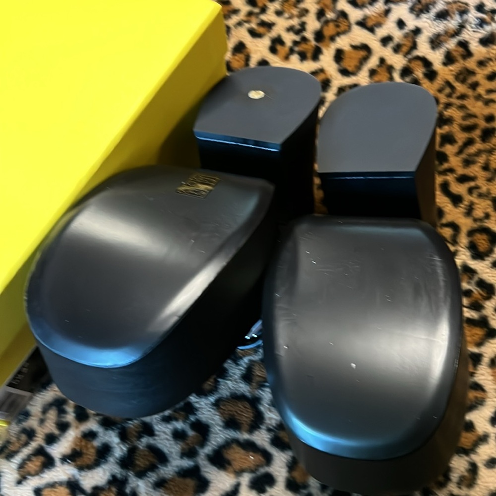 Marc Jacobs Black Leather Platform Clogs - Picture 4 of 5